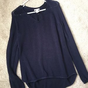 Navy knitted sweater